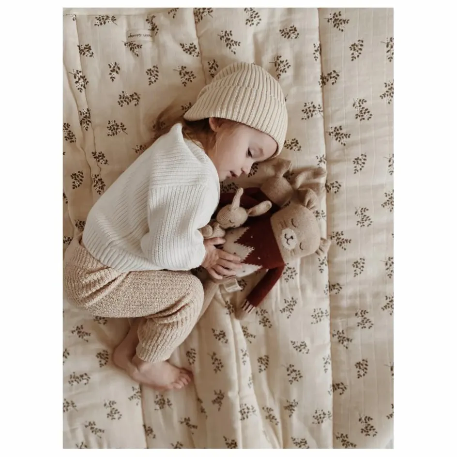 Outlet Main Sauvage Grand doudou lapin pull jacquard | Sienne
