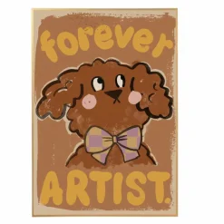 Best Studio Loco Grande affiche Chien Forever artist Multicolore