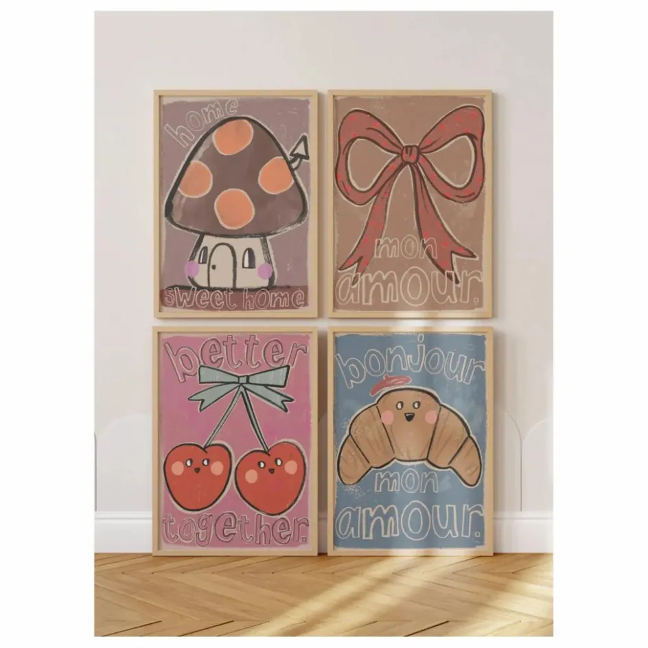 Enfant Studio Loco Décoration Murale|Déco Murale Enfant*Grande affiche Mushroom |