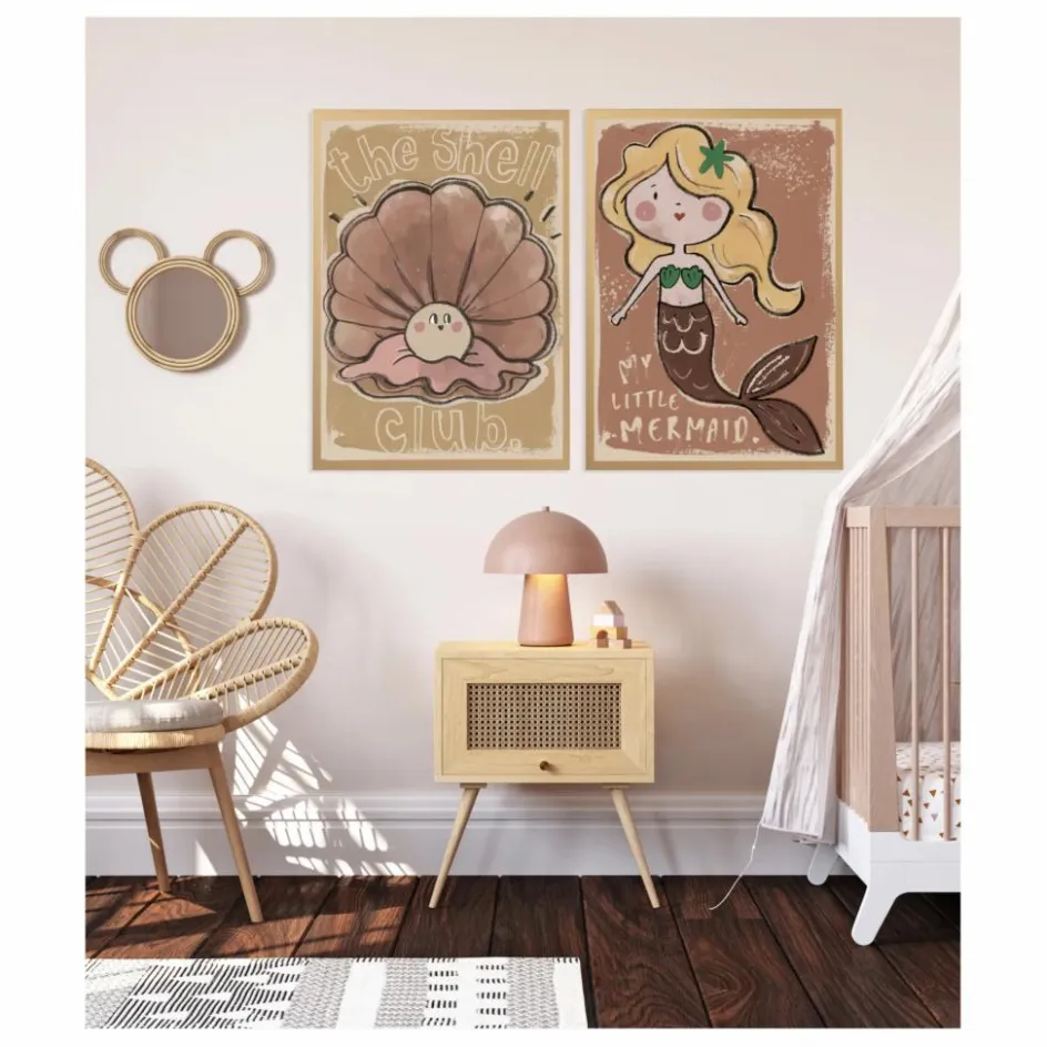 Studio Loco Grande affiche sirène x Smallable|Enfant Décoration Murale|Déco Murale Enfant