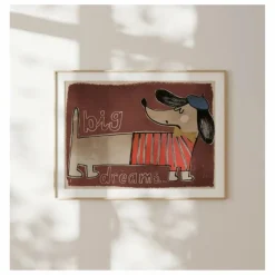 Grande affiche Teckel | Enfant Décoration Murale|Déco Murale Enfant