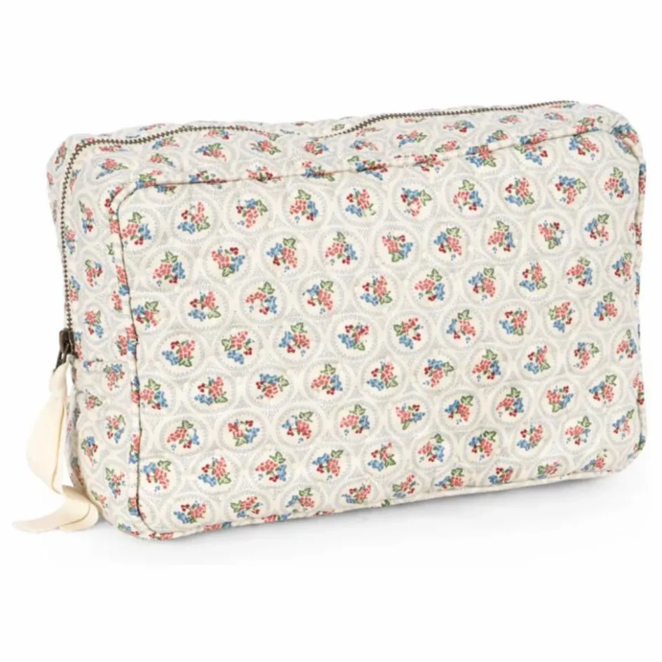 Sale Grande trousse de toilette en coton bio Verone Blues | Enfant/Femme Trousses De Toilette|Soins Bébé Et La Beauté