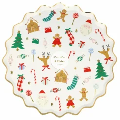 Meri Meri Grandes assiettes Joli Noël - set de 8|Enfant Décoration De Fête