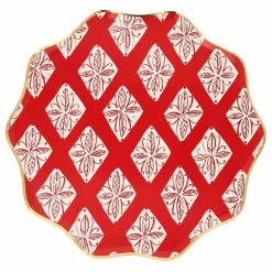 Discount Meri Meri Grandes assiettes Noël motifs Block Print - set de 8 Multicolore