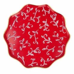 Discount Meri Meri Grandes assiettes Noël motifs Block Print - set de 8 Multicolore