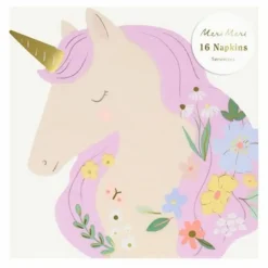 Discount Grandes serviettes en papier Meadow Licornes - Set de 16 Enfant Décoration De Fête