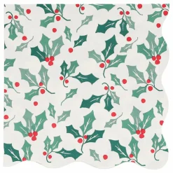 Meri Meri Grandes serviettes Houx - set de 16|Enfant Décoration De Fête