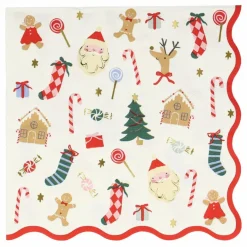 New Grandes serviettes Joli Noël - set de 16 Enfant Décoration De Fête