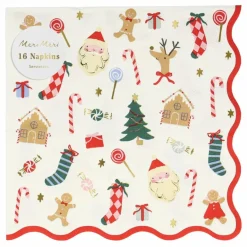 New Grandes serviettes Joli Noël - set de 16 Enfant Décoration De Fête