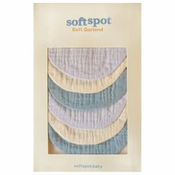 New Soft Spot Guirlande en coton bio | Bleu ciel