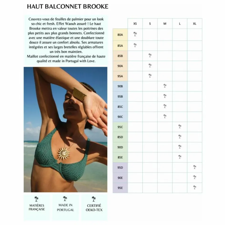 Outlet Haut de Maillot Brooke Palm | Femme Maillots De Bain
