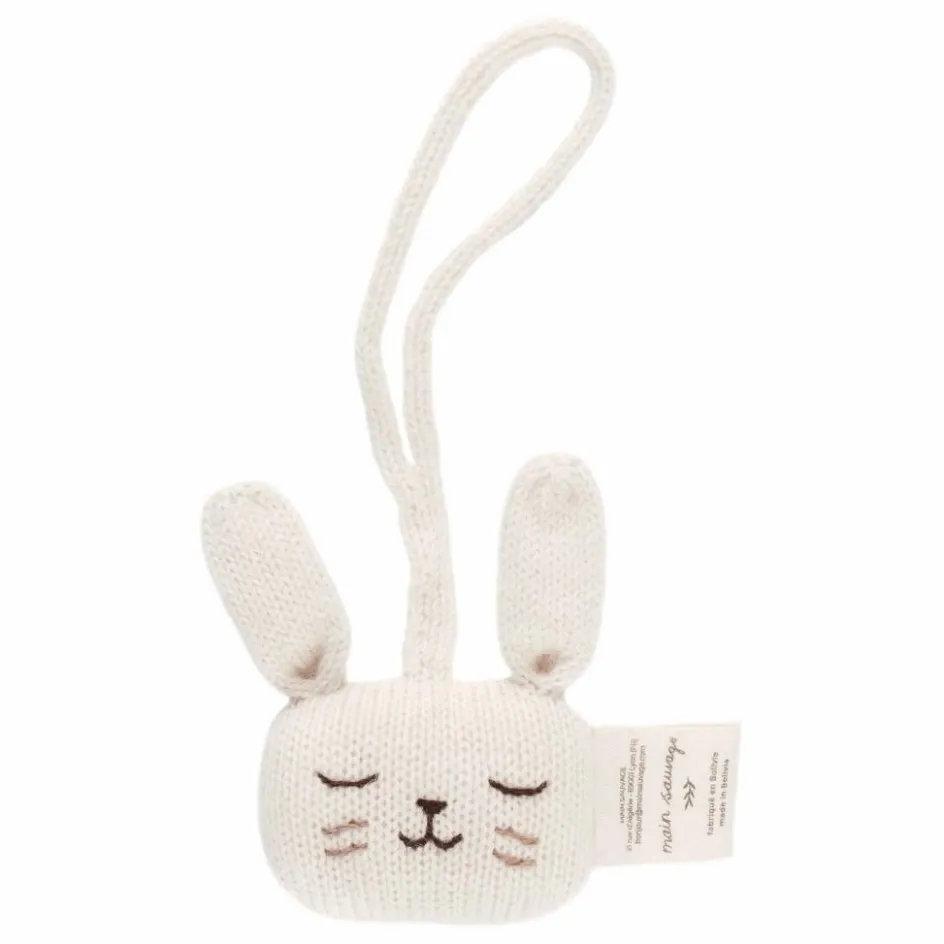 Clearance Main Sauvage Hochet à suspendre Lapin | Ecru