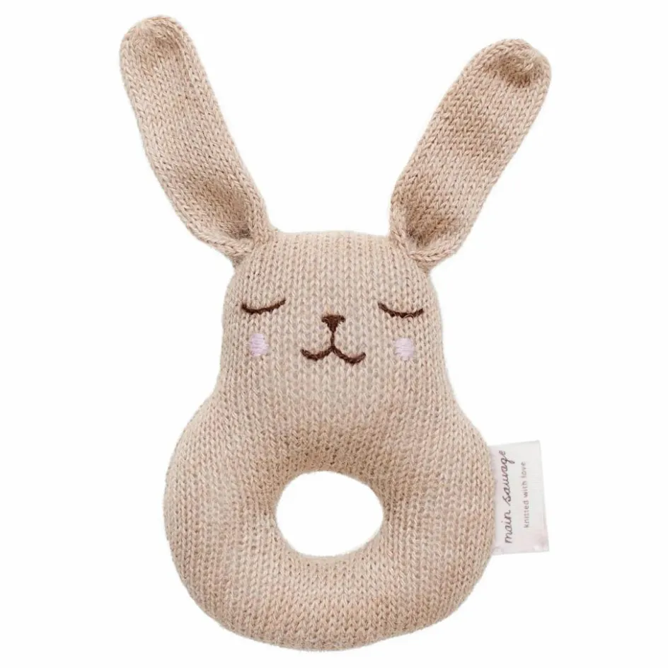 New Main Sauvage Hochet Lapin | Beige