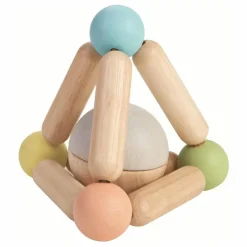 Plan Toys Hochet triangle pastel| Jouets D'Éveil|Hochets Et Anneaux De Dentition