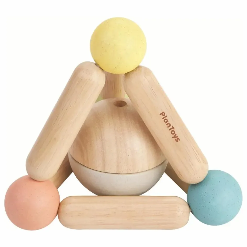 Plan Toys Hochet triangle pastel| Jouets D'Éveil|Hochets Et Anneaux De Dentition