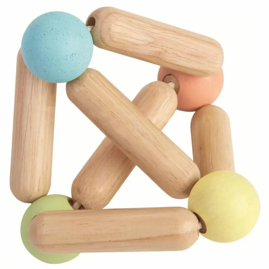 Plan Toys Hochet triangle pastel| Jouets D'Éveil|Hochets Et Anneaux De Dentition