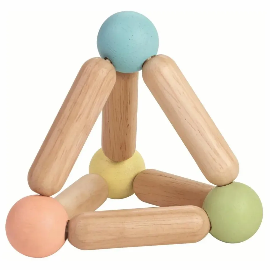 Plan Toys Hochet triangle pastel| Jouets D'Éveil|Hochets Et Anneaux De Dentition