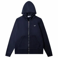 Edmmond Studios Hoodie Zippé Duck Patch Coton Bio | Bleu marine
