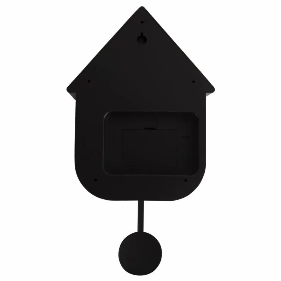 Outlet Present Time Horloge à pendule Modern Cuckoo | Noir