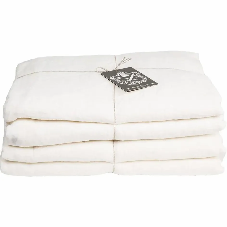 Maison de Vacances Housse de couette basic en lin lavé | Blanc