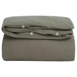 Best garbo&friends Housse de couette Géranium en mousseline de coton | Vert kaki