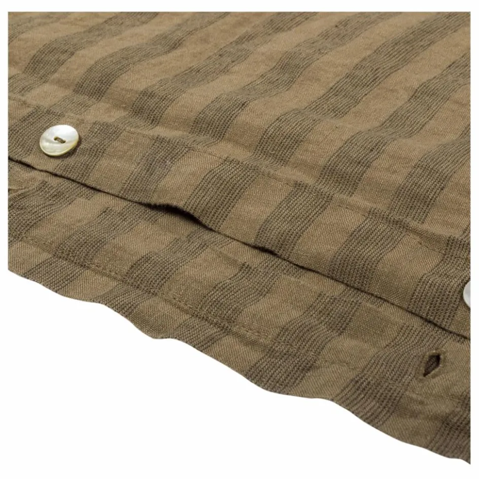 Discount Le Monde Sauvage Housse de couette Sandhills en lin | Marron