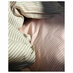 New Suite 702 Housse de couette Striped en Coton Bio | Rose