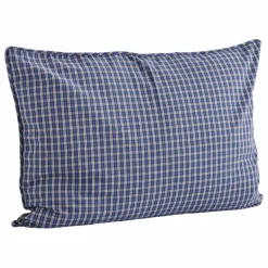Madam Stoltz Housse de coussin à carreaux en coton || Coussins
