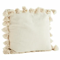 Madam Stoltz Coussins*Housse de coussin avec pompons |