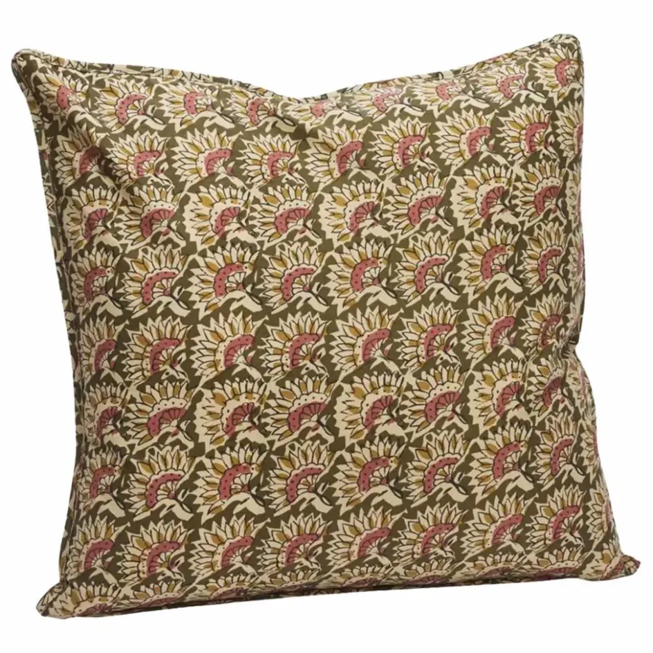 New Madam Stoltz Housse de coussin en coton | Olive