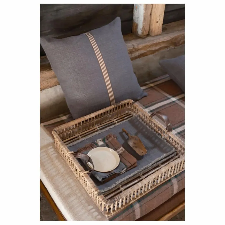 Clearance Libeco Housse de coussin en lin Jasper | Charbon