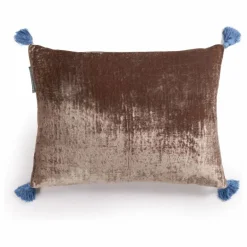Online Le Monde Sauvage Housse de coussin en velours de soie Goa | Brun
