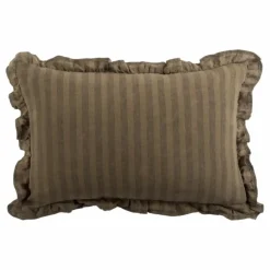 Sale Le Monde Sauvage Housse de coussin Sandhills volantée | Marron