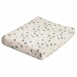 Outlet garbo&friends Housse de matelas à langer Blueberry en mousseline de coton | Ivoire