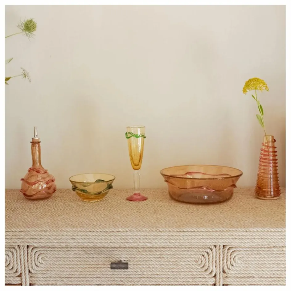 Sale Denise Huilier en verre Roméo | Rose
