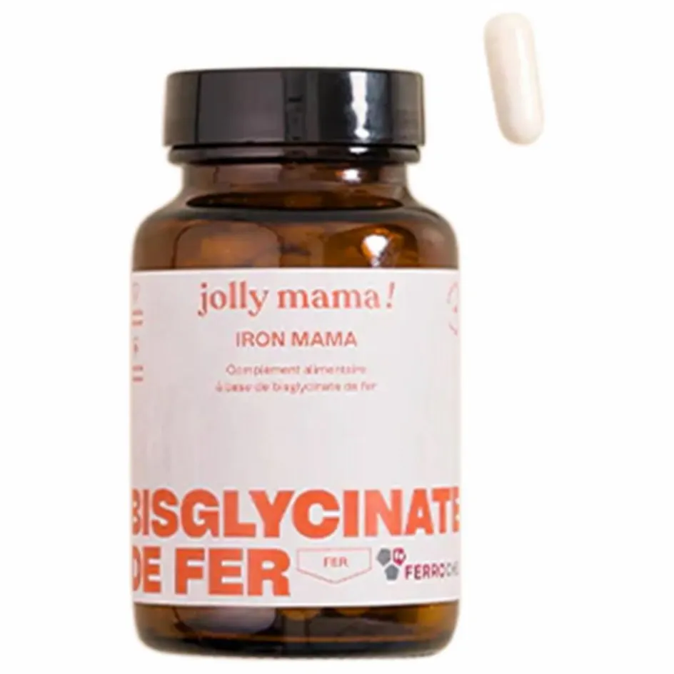 Jolly Mama Iron Mama Complément alimentaire fer - 60 gélules| Compléments Alimentaires|Compléments Alimentaires