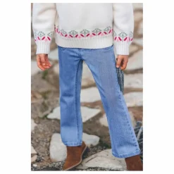 Discount Jean Flare Brodé | Enfant Pantalons Jeggings