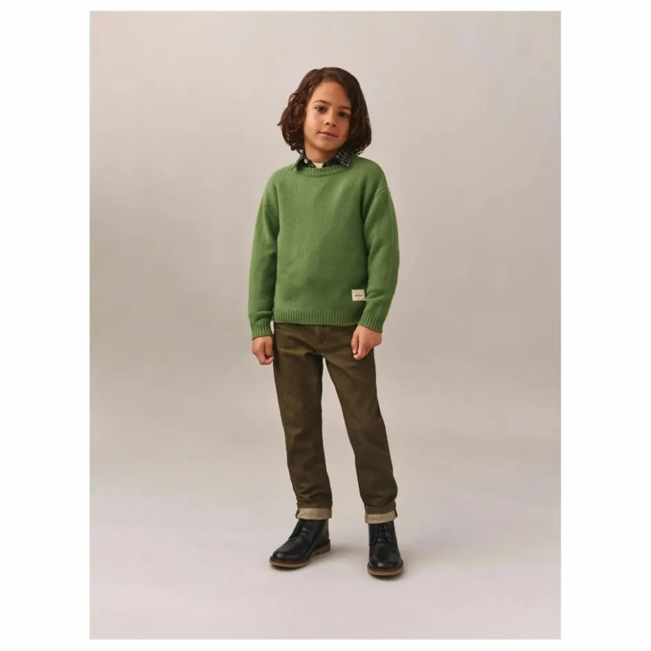 Discount Bonpoint Jean Jagger Coton Bio | Vert kaki