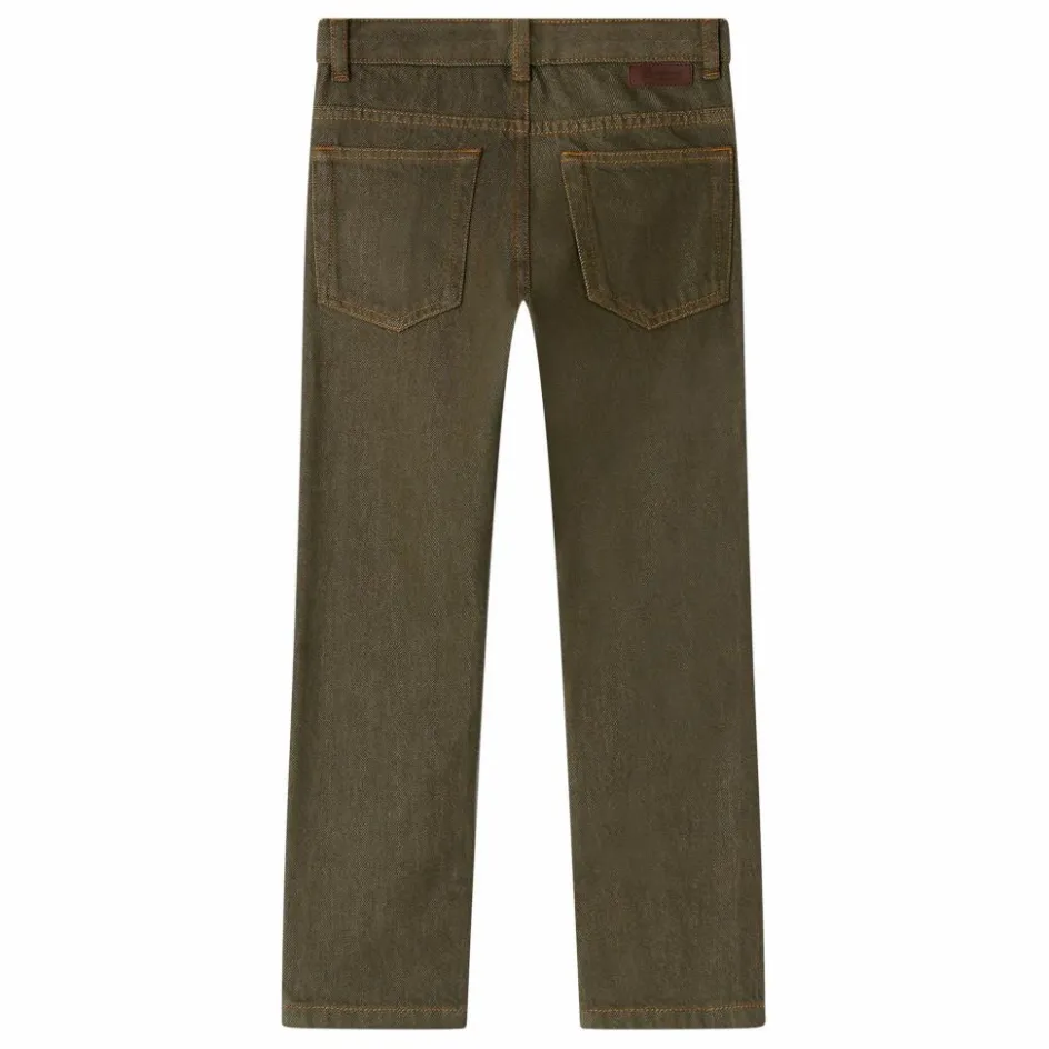 Discount Bonpoint Jean Jagger Coton Bio | Vert kaki