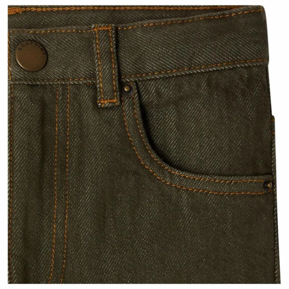 Discount Bonpoint Jean Jagger Coton Bio | Vert kaki