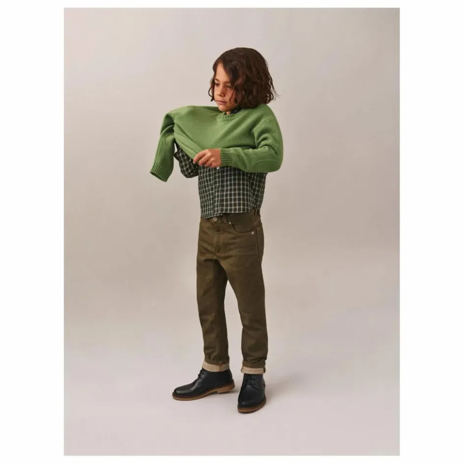 Discount Bonpoint Jean Jagger Coton Bio | Vert kaki