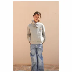 New Longlivethequeen Jean Large Surpiqûres | Denim clair