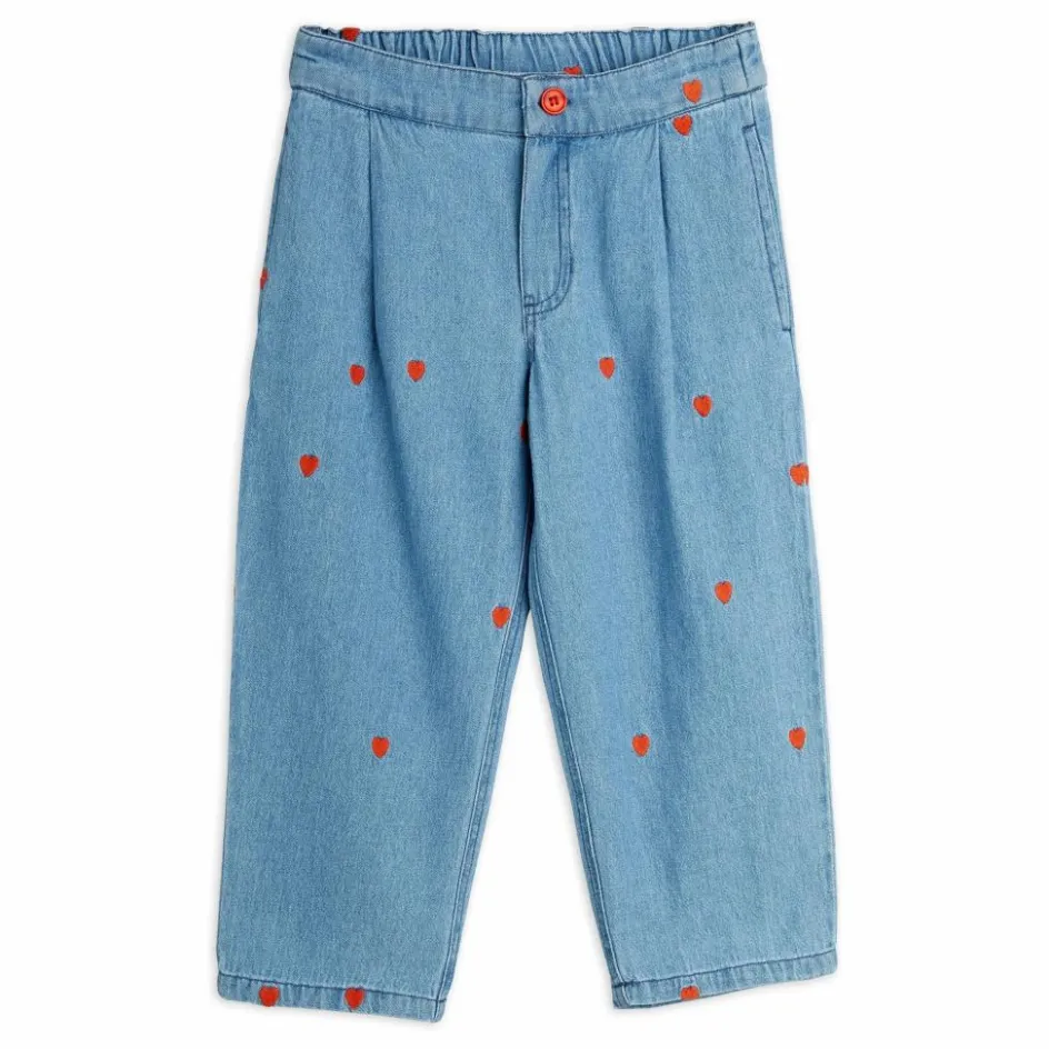Mini Rodini Jean Straight Mini Cœurs Coton Bio ||Enfant Leggings, Pantalons|Pantalons Jeggings