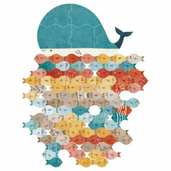 Hot Londji Jeu de concentration The Whale & The Fish Multicolore