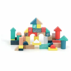 Vilac Jeu de construction en bois Sous la canopée - Boîte de 54| Jeux Éducatifs