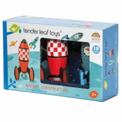Sale Tender Leaf Toys Jeu de Construction Fusées en bois - Set de 3 Multicolore