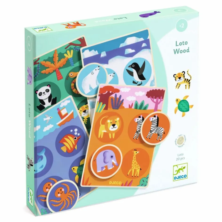 Djeco Jeu de Loto Wood Multicolore