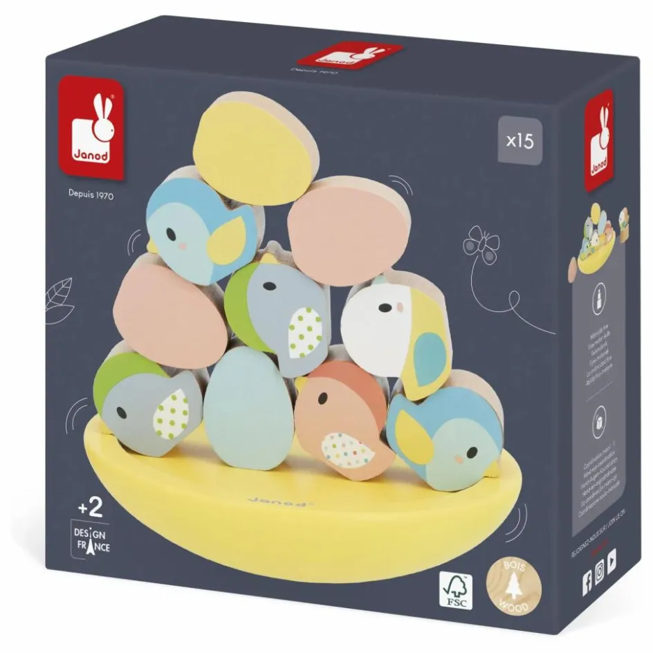 Best Janod Jeu d'équilibre Oiseaux Multicolore