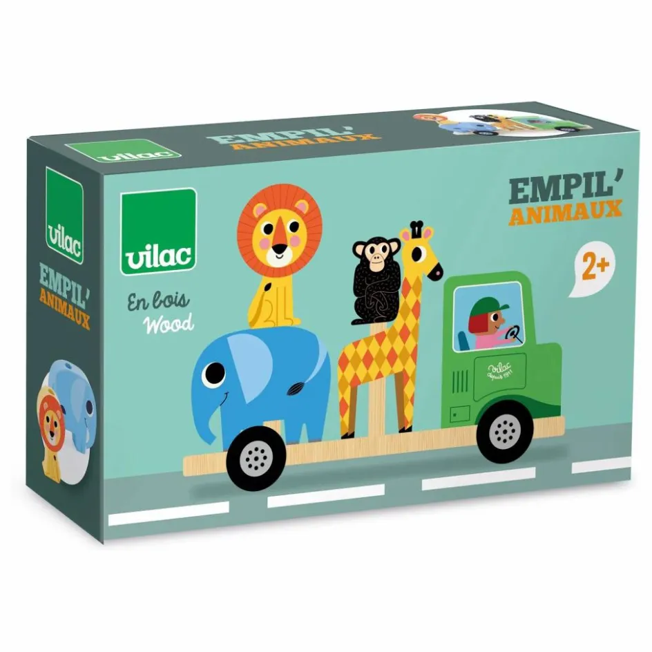 Vilac Jeu Empil'animo de la savane| Jouets D'Éveil|Jouets D'Éveil