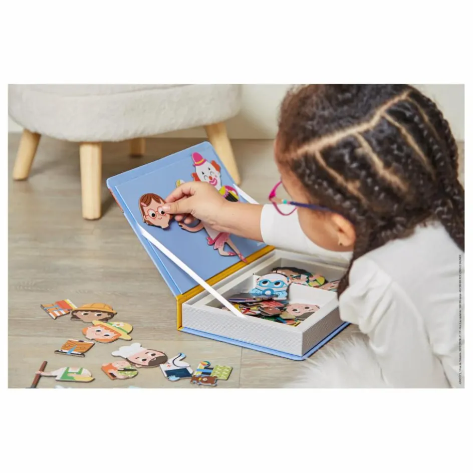 Janod Jeu Magneti'Book - Métiers| Puzzles|Jeux Éducatifs